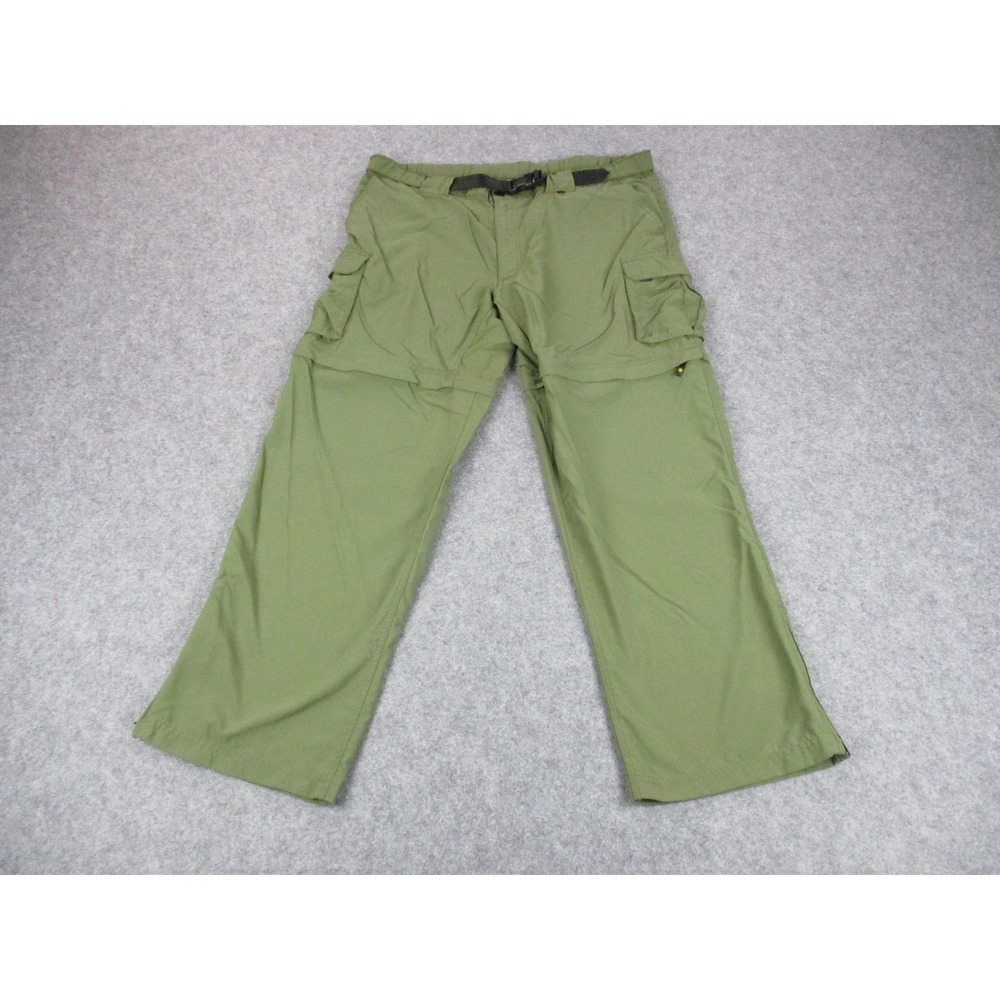 Boy Scouts Of America Pants Mens Large Green Cargo Convertible Belted Outdoors